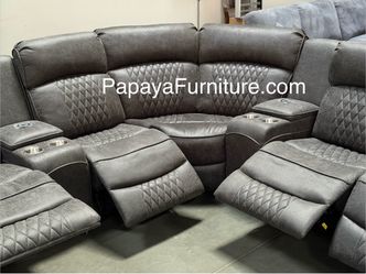 New Power Motion Recliner Sectional, Adjustable High Backrest Recliner, Recliner Sofa, Recliner Couch, Sectional, Sofa, Couch, Black Recliner,Couch