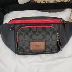 Beautiful coach belt or  cross shoulder bag.. leather