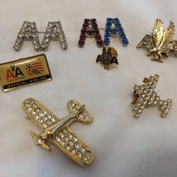 Vintage airline jewelry pins