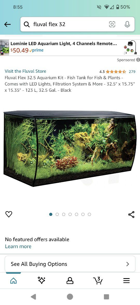 Fluval Flex 32gal Fish Tank Aquarium 