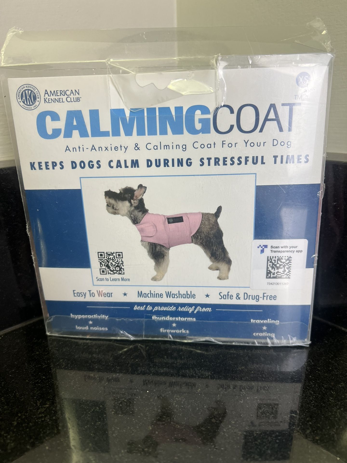 Dog anti anxiety coat size XS pink
