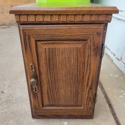 Wood veneer side table