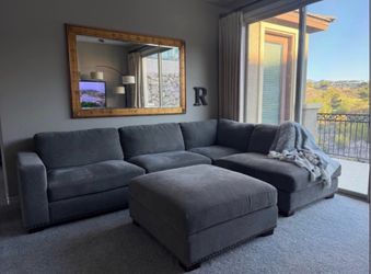 Grey sectional couch