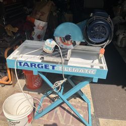 Target Tilematic Tile cutting wet saw and Pump