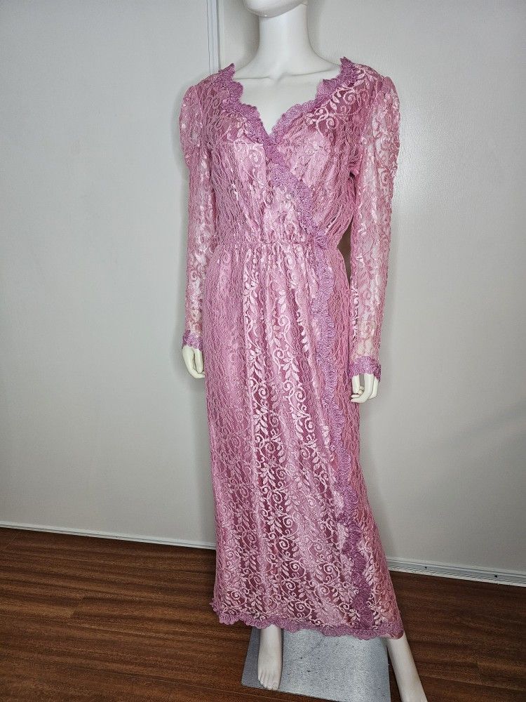VTG "Alicia" Elegant Pink Cocktail Dress Size 14