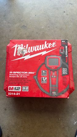 Milwaukee M12 12-Volt Lithium-Ion Cordless M-Spector 360-Degree Inspection Camera 9 ft. Cable Kit w/ One 1.5Ah Battery & Hard Case