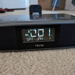 IHome Alarm Clock Docking Speaker For iPod , Model iD95