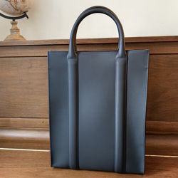 Richard Mille Black Leather Tote Bag New