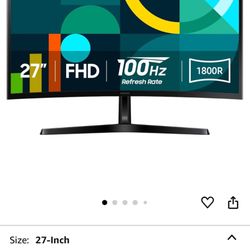 Samsung 27” Curved Monitor FHD 100Hz (Model S27D366GAN)