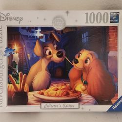Disney Lady and The Tramp Ravensburger 1000 Piece Puzzle NEW