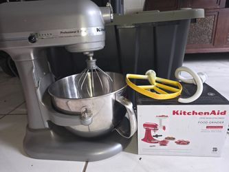 Kitchen aid professional mixer with attachments