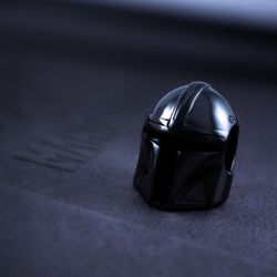 Genuine PANDORA Disney Star Wars Mandalorian Helmet Charm W/Pouch