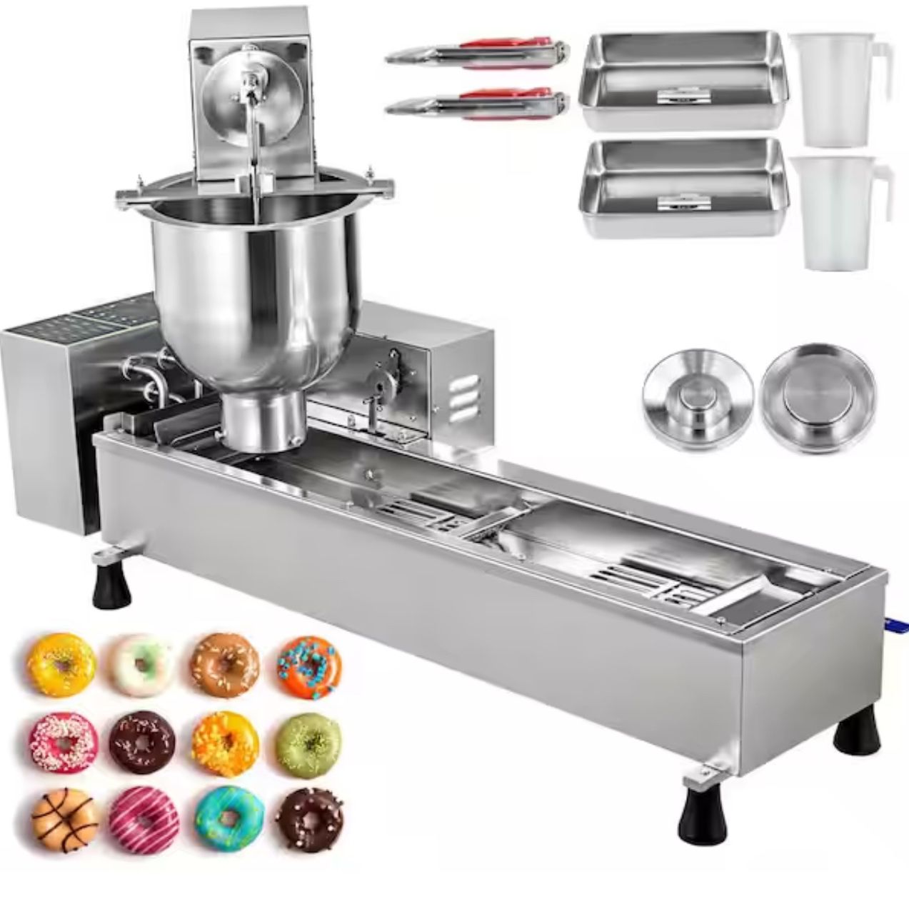 VEVOR Auto Doughnut Maker Single Row Commercial Automatic Donut Making Machine