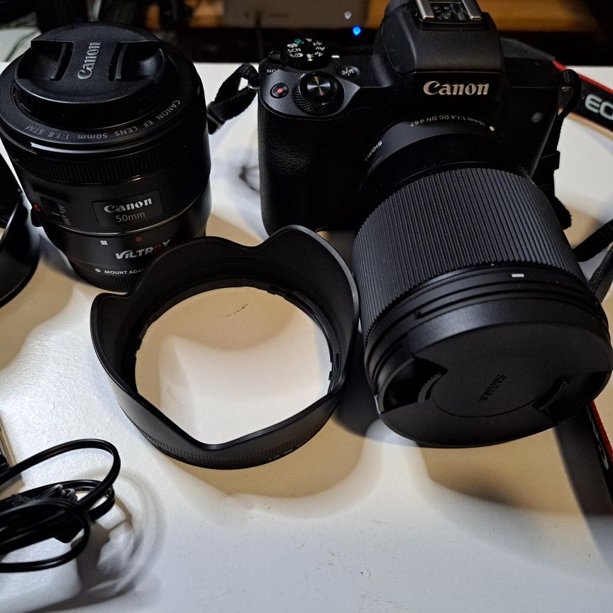 Canon M50 W/ 16mm SIGMA lens Plus CANON 50mm Lens