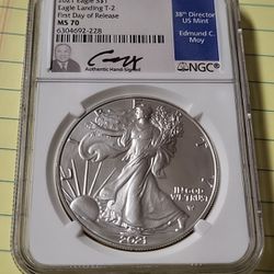 Graded  SILVER EAGLE NGC MS70 2021