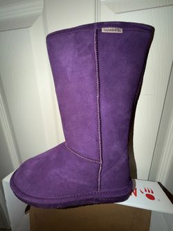 Bearpaw Tall Suede Boot in Purple size 6