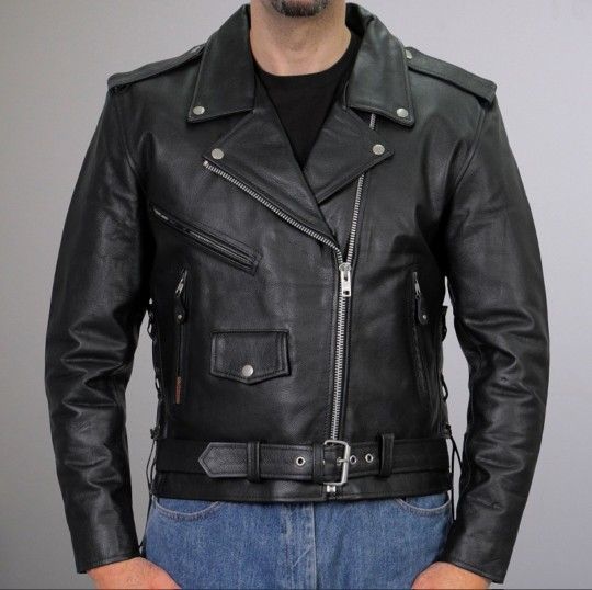 NEW Authentic Bike Motorcycle Leather jacket