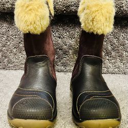 Clark’s Brown Leather & Suede Zipper Winter Boot