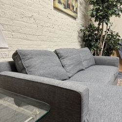 Crate And Barrel Gray Sectional Couch (Free Drop-Off)