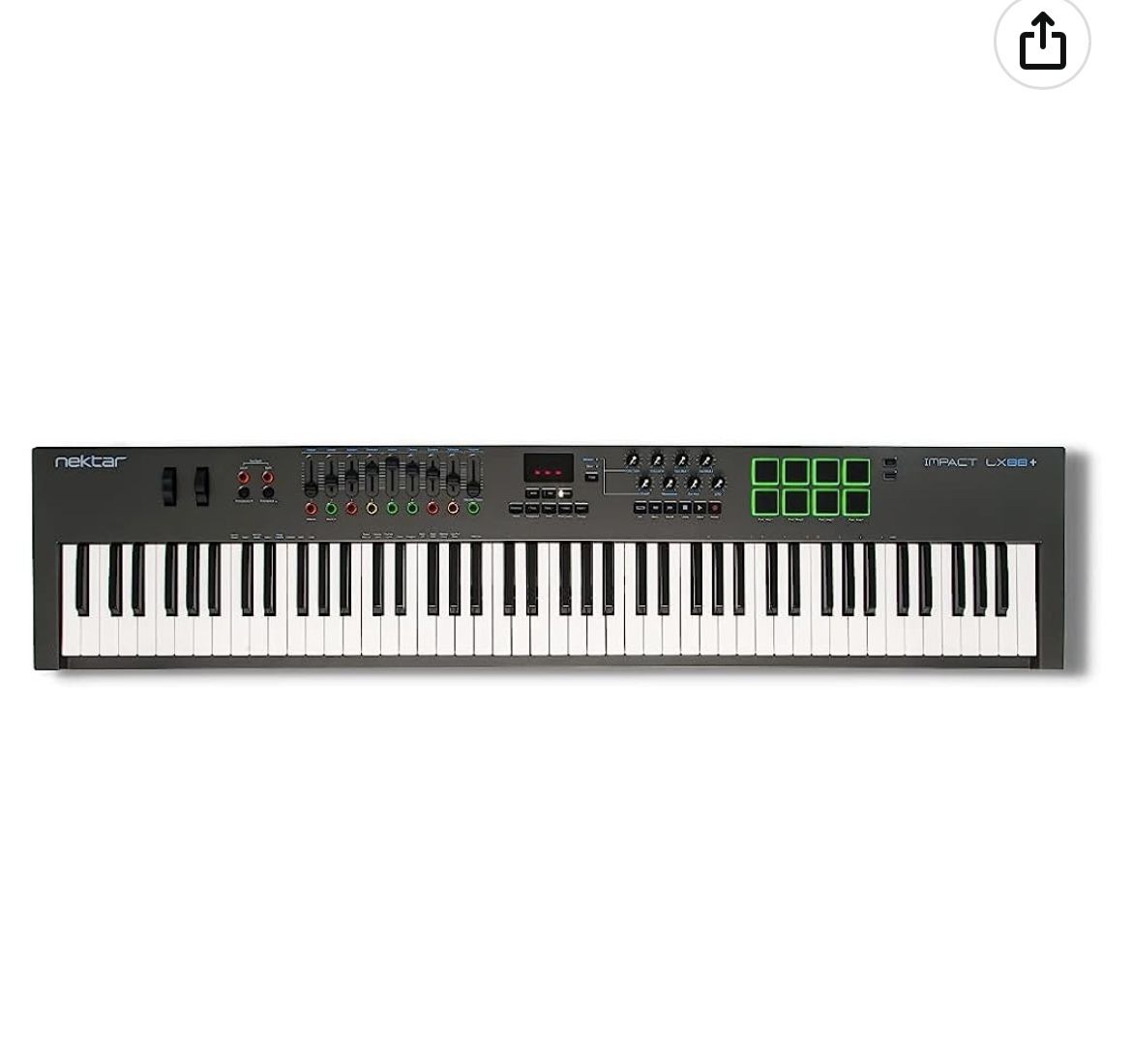 Nektar Impact LX88+ | USB MIDI Keyboard w/ Nektar DAW Integration | Stand Included