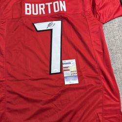 Jermaine Burton Signed Autograph Custom Jersey - JSA Coa - Georgia Bulldogs