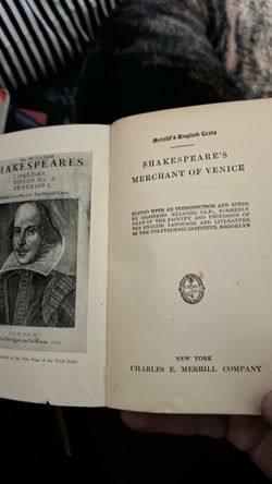 Shakespeare's Merchant of Venice Antique Book