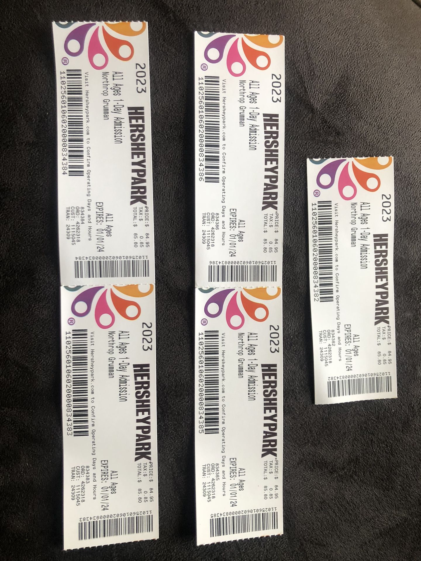5 Hersey Park Tickets!