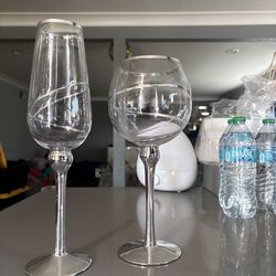 Z gallerie champagne flutes and wine glasses