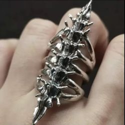 British Gothic skeleton ring trend retro unique fashion ring