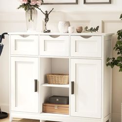 Storage Cabinets，Wooden Floor Cabinet，with Drawers and Shelves Storage Cabinets，Accent Cabinet for Living Room， Bedroom，Bathroom Furniture Home Decor