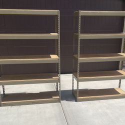 Heavy Duty Metal Garage Shelves 2 Pieces