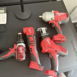🔥 Milwaukee Tool Set – NEW – Drill, Recip Saw, Impact Wrench, Multi-Tool