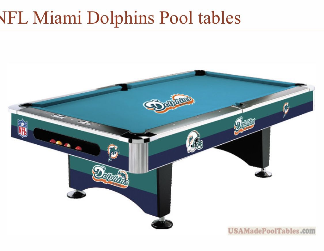 Dolphins pool table $1500. OBO for Sale in Sunny Isles Beach, FL - OfferUp