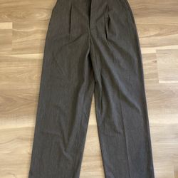 women’s pleated gray work pants