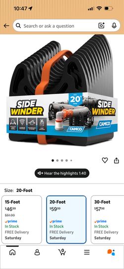 RV sewer hose support
