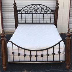 Queen Size Bed with Mattress Set 