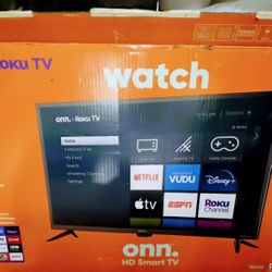 Onn. 32" Class HD (720P) LED Roku Smart TV (Model 100012589). 