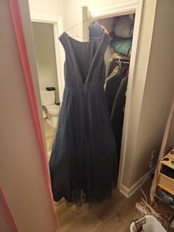 Aiden Mattox Full Length Blue Dress