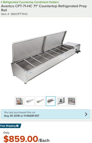 Avantco Cpt 71 Hc 71 Countertop Refrigerated Prep Rail W Sneeze