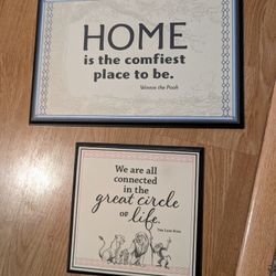 Disney Hallmark Wall Hangings - Winnie The Pooh/Lion King