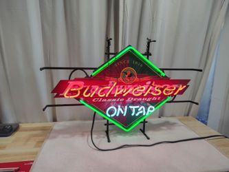 Antique neon Budweiser sign /classic Drought