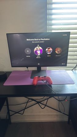 PlayStation 5 slim with gaming monitor