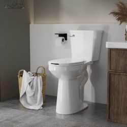  EXTRA-TALL 21” Comfort Height Toilet – Top Push Button Flush (Senior Friendly!)