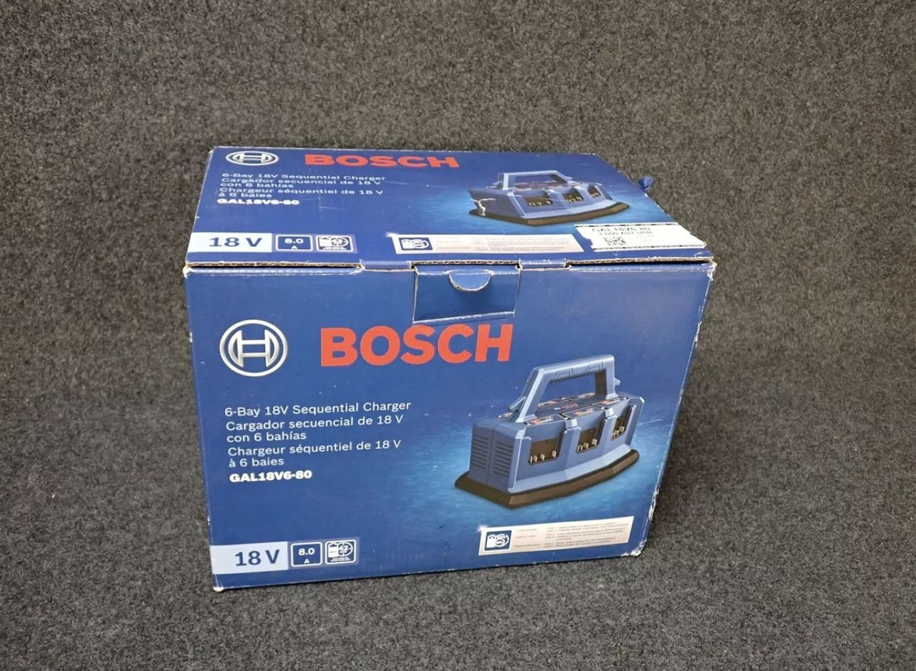 Bosch GAL18V6-80 6-Bay Sequential Battery Fast Charger (AA1)