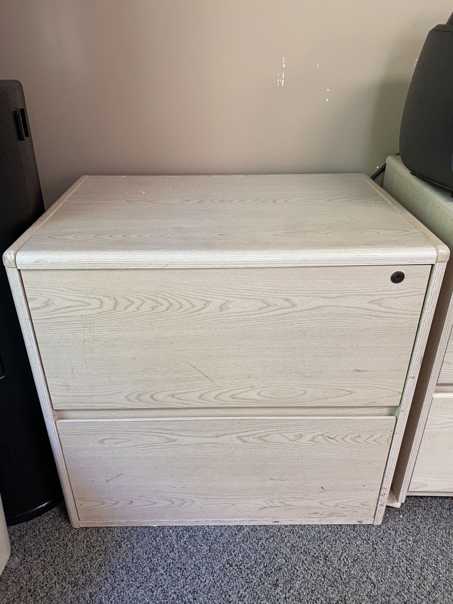 Wide filing cabinet