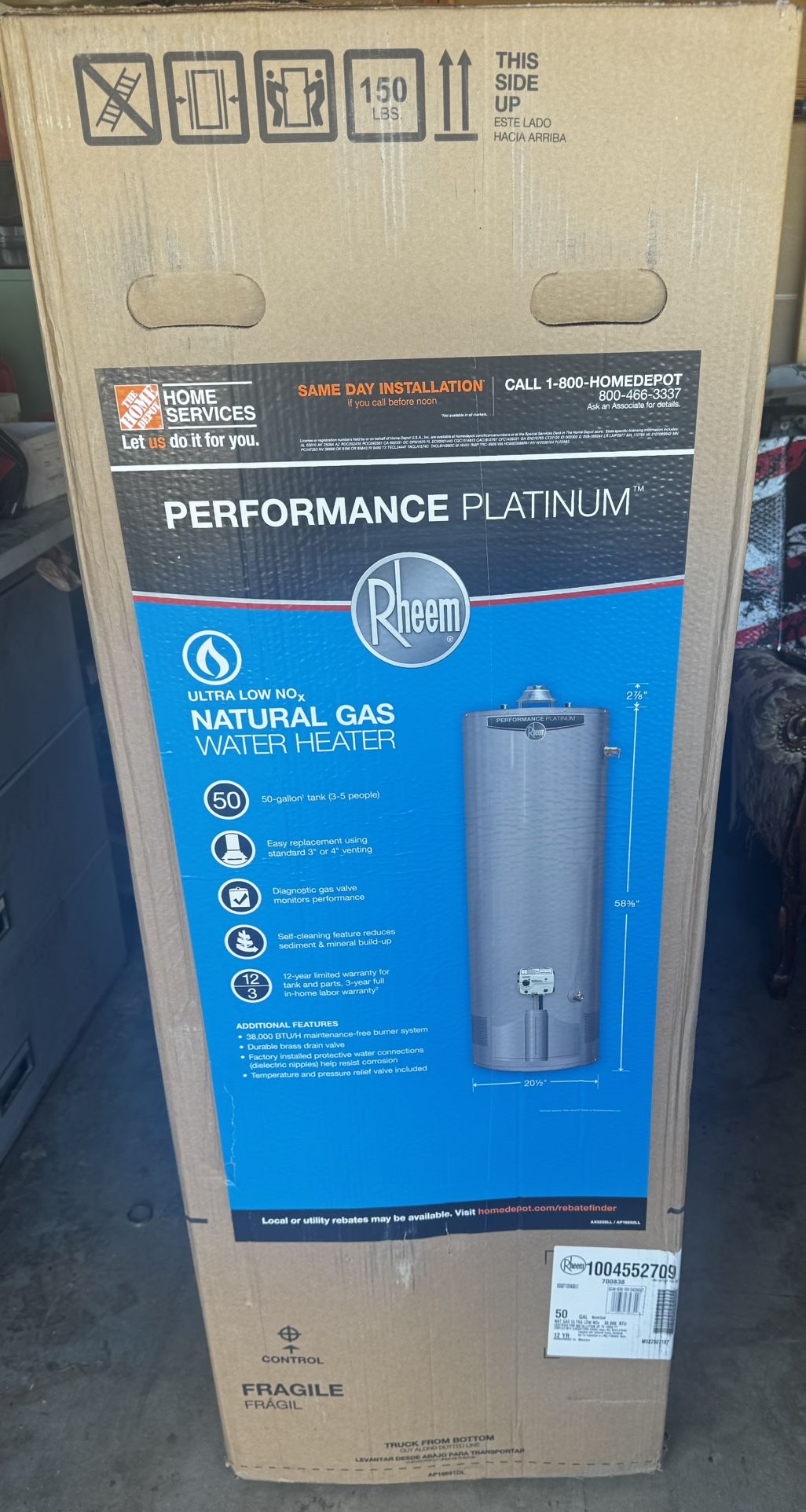 Rheem Performance Platinum 50 Gal. Water Heater