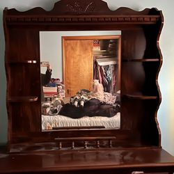 Mirror For Top Of Dresser ( Cherry In Color)