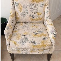 Moving Sale – Upholstered Accent Chair (Unique Pattern)