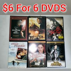 6 DVDS 