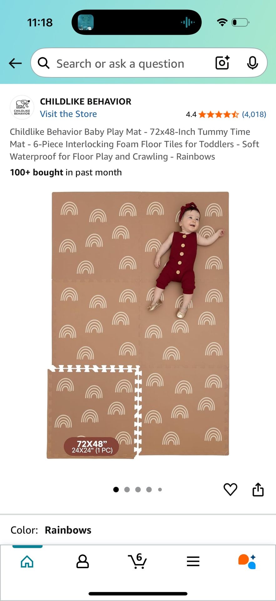 Childlike Behavior Foam Mat